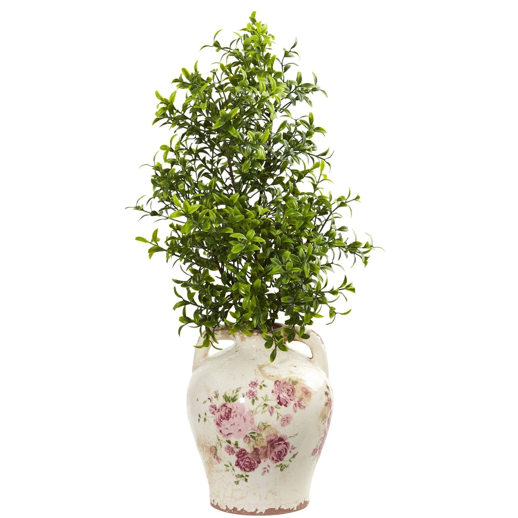 21” Boxwood Artificial Plant in Floral Jar