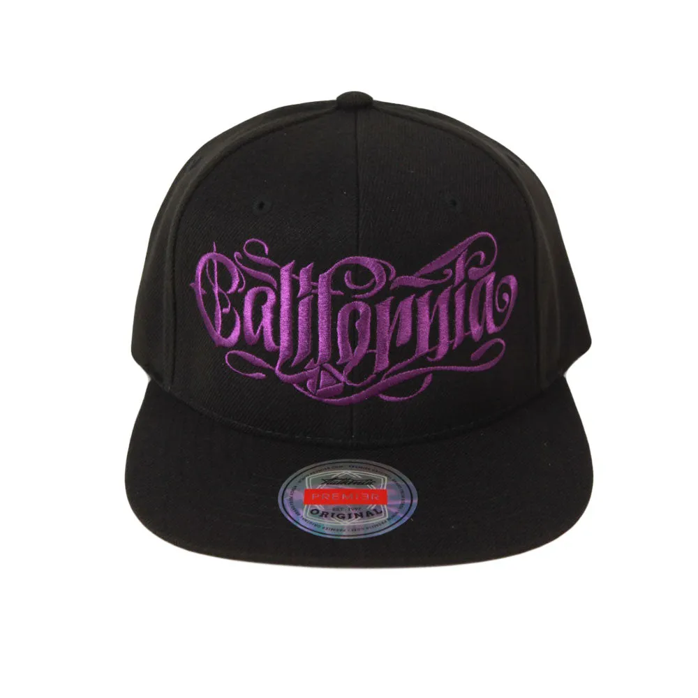 California Snapback Flat Brim Hat Hiphop Baseball Cap Embroidery Adjustable AL21572