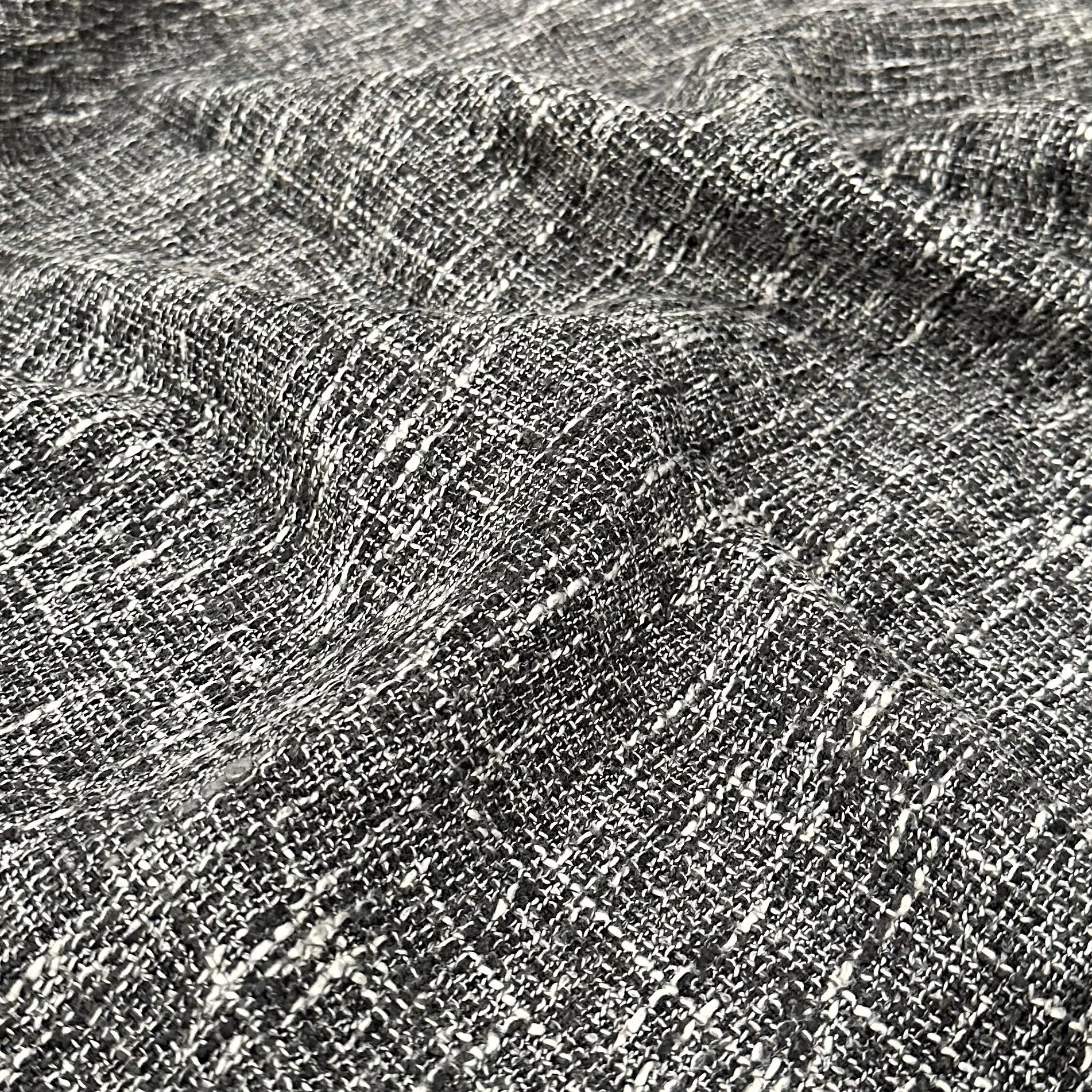 Capri Slub Linen Wholesale Fabric in Charcoal