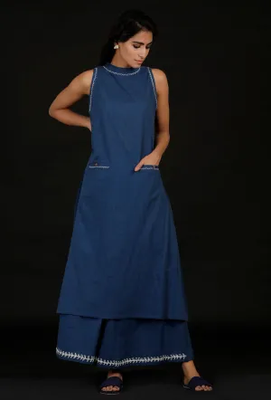 Carolina Blue Halter Kurta