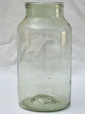 Early 20th century French preserving glass jar - gray 12½"