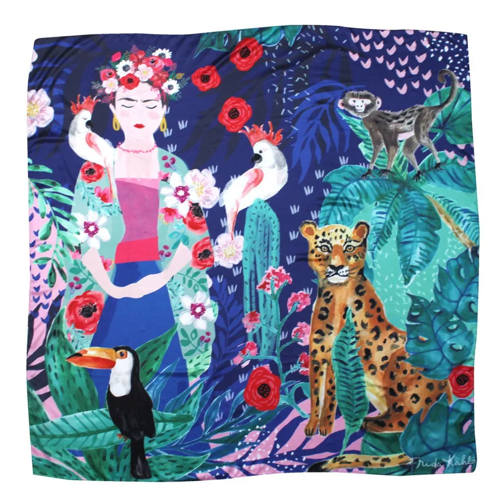 Frida Kahlo Square Tropical Scarf