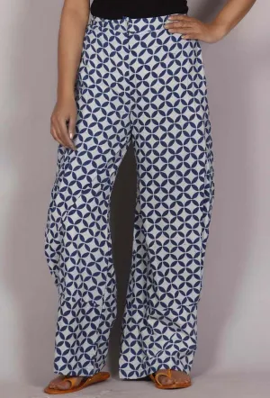 Indigo bagru palazzo pant