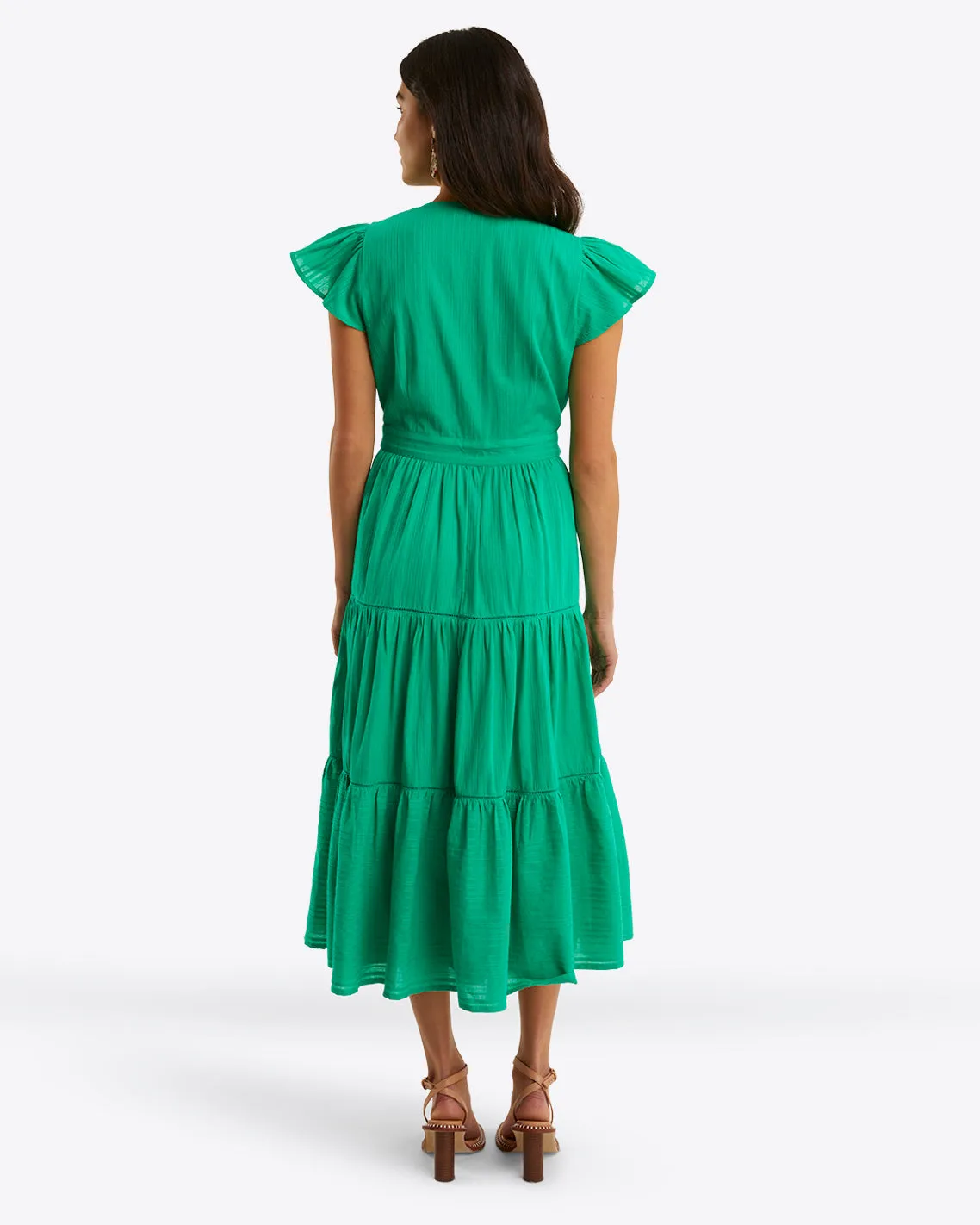 Lainey Midi Dress in Cotton Dobby