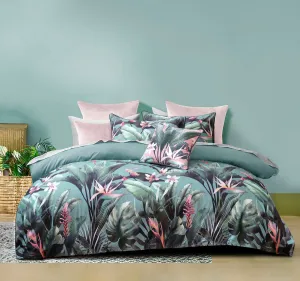 Mika Quilt Cover Set Range Green