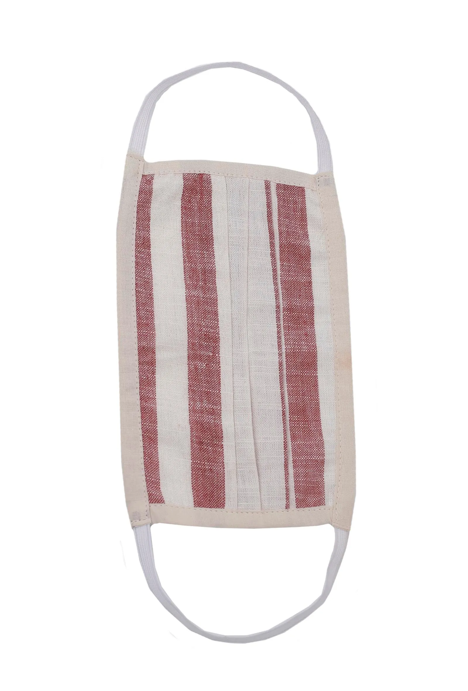 Red and White Stripes Pure Woven Cotton Kurta