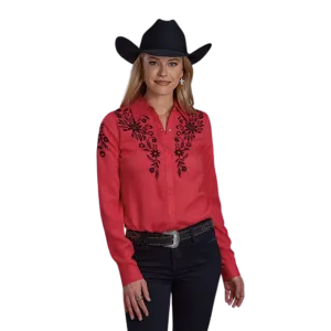 Roper Women's Red Fabulous Challis Rayon Shirt